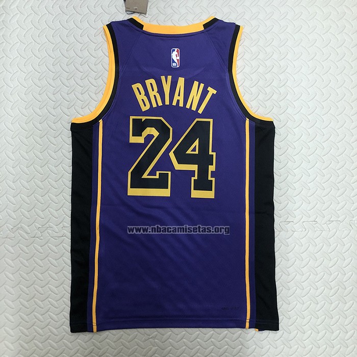 Camiseta Los Angeles Lakers Kobe Bryant NO 24 Statement 2022-23 Violeta
